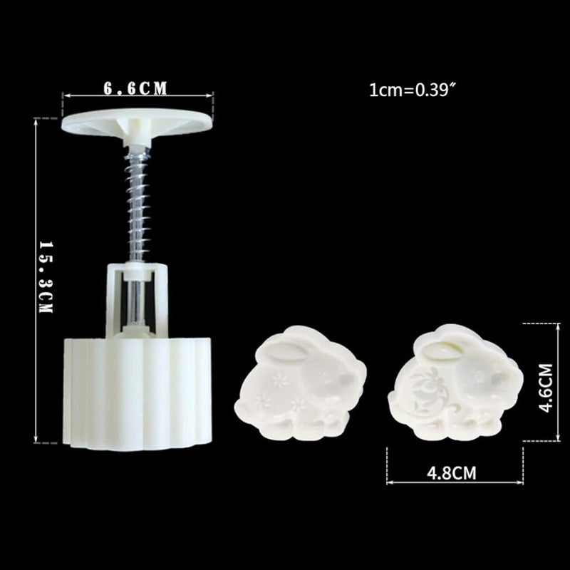 قالب كعكة القمر منتصف الخريف طابع كوكيز الأرنب البلاستيكي للكبس المعجنات DIY - Image 4